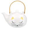 Matinal design - Katten theepot - Japanse stijl- geïntegreerd filter -wit / goudkleur 13 x 21 x 15 cm