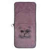 Handdoek met kattenprint 35 x 75 cm | roze