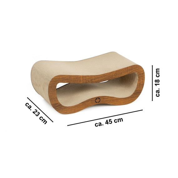 Canadiancat company krabplank kleine orbit walnoot houtstructuur / bruin 45x24x18 cm
